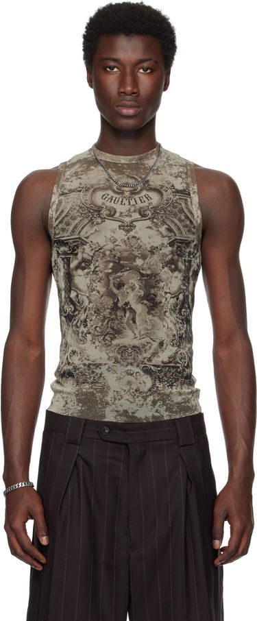 Tielko Jean Paul Gaultier Jean Paul Gaultier Oversized Medallion Tank Top Zelené | 25/03-W-TO304-M006P-6965, 0