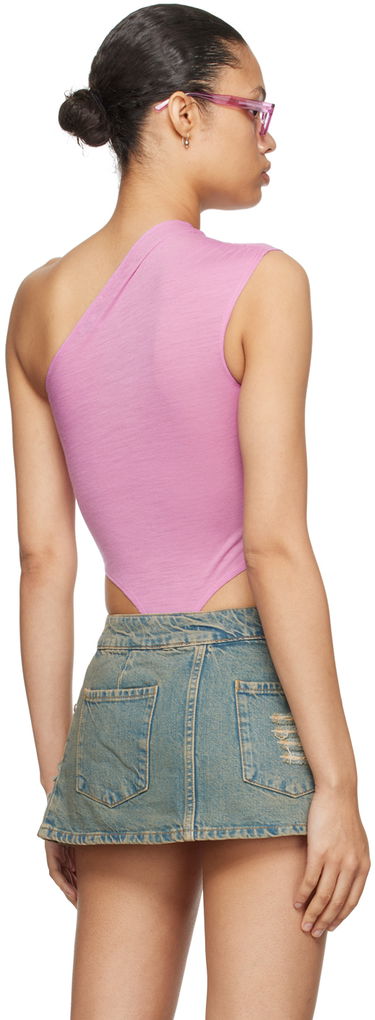 Tielko Miaou Miaou One Shoulder Bodysuit Ružová | 6005WOSVLT, 2