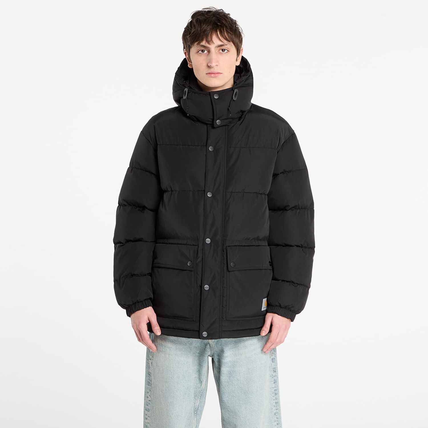 Prešívaná bunda Carhartt WIP Puffer Hooded Brent Jacket Čierna | I035361.89XX, 0