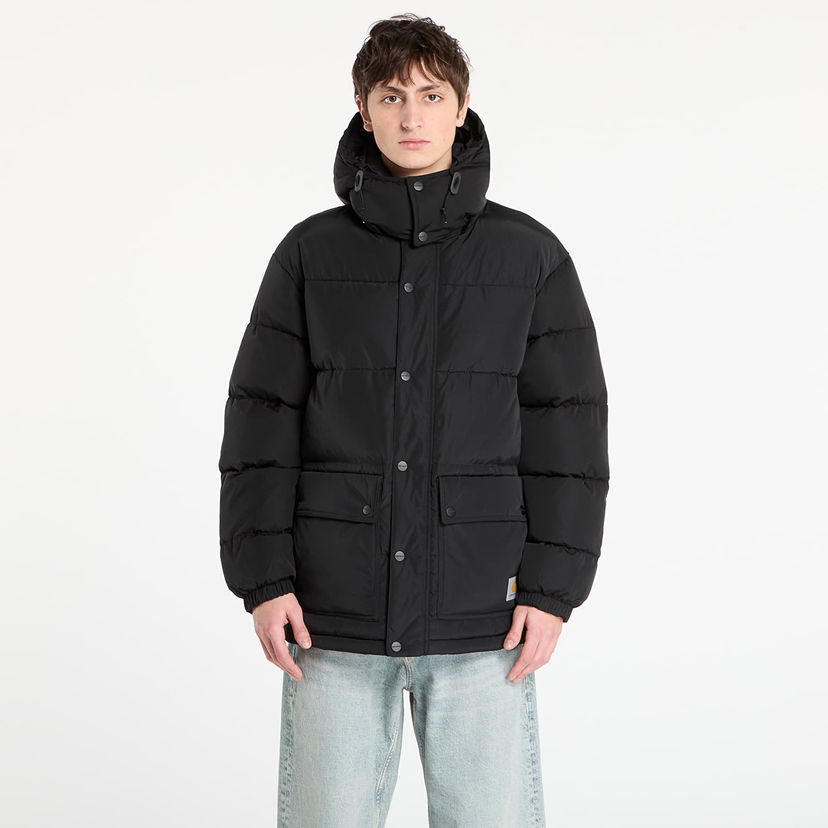 Prešívaná bunda Carhartt WIP Puffer Hooded Brent Jacket Čierna | I035361.89XX