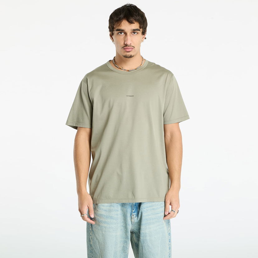 Tričko C.P. Company C.P. Company Mercerized 70/2 Jersey Gasato Short Sleeve Logo T-Shirt Zelené | 19CMTS161A006374G-356