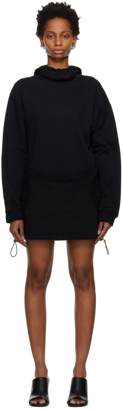 Mikina Dion Lee Interlock Mask Hoodie Dress Čierna | C3079F22, 0