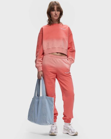 Mikina Sporty & Rich Serif Logo Embroidered Cropped Dip Dye Crewneck Sweatshirt Ružová | WS065S413SP, 1