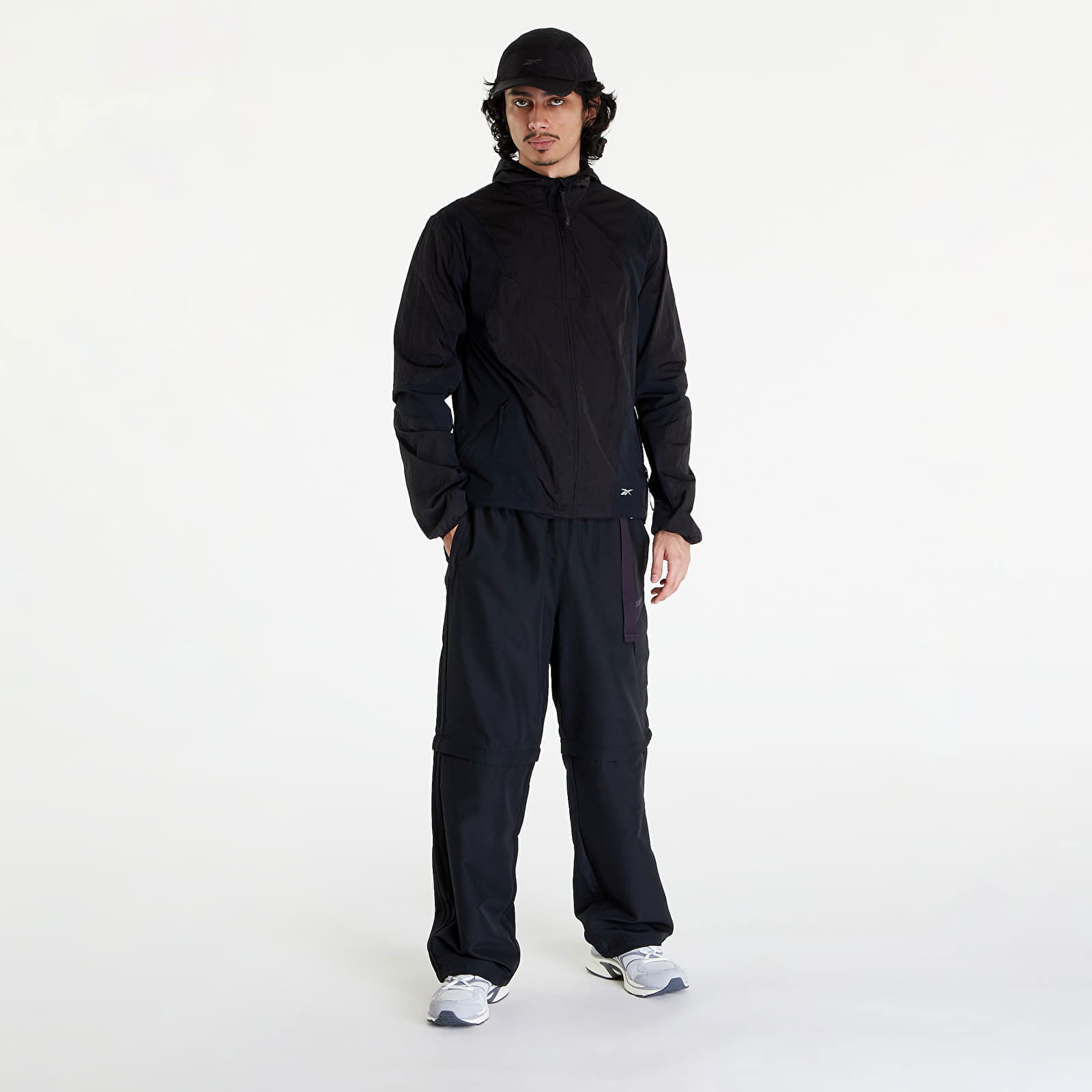 Men's windbreaker Paneled Running Jacket Black