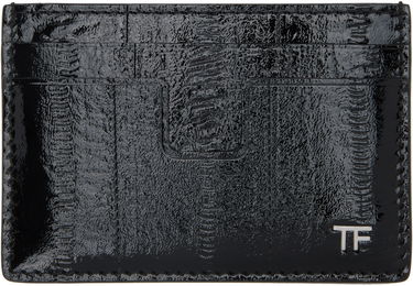 Peňaženka Tom Ford TOM FORD T Line Printed Patent Eel Card Holder Čierna | YM232-LGO061S, 0
