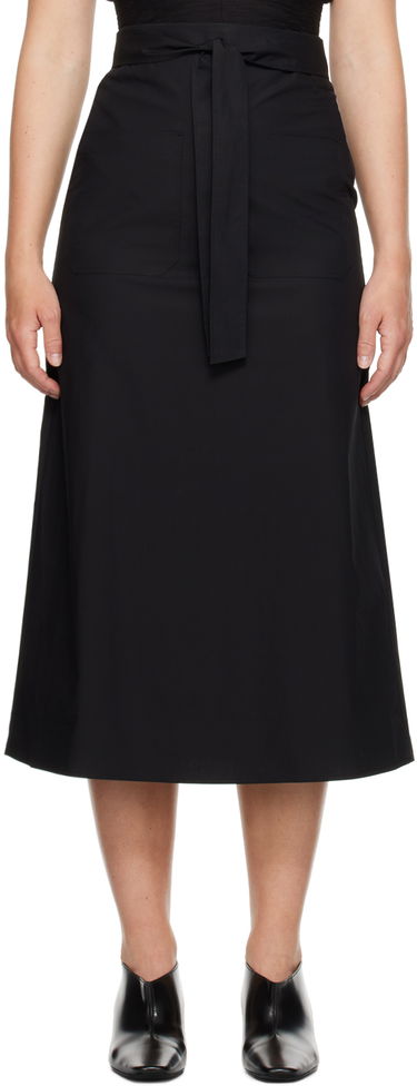 Sukňa TOTEME Tie-Waist Midi Skirt by TOTEME Čierna | 243-WRB0203-FB0217, 0