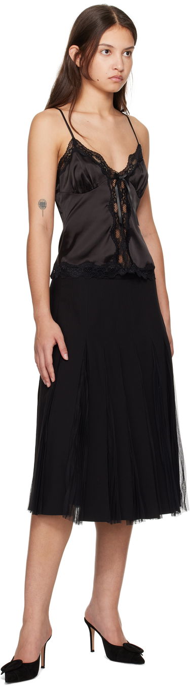 Sukňa GUIZIO Guizio Gibson Chiffon Pleated Midi Skirt Čierna | H24305W115, 3