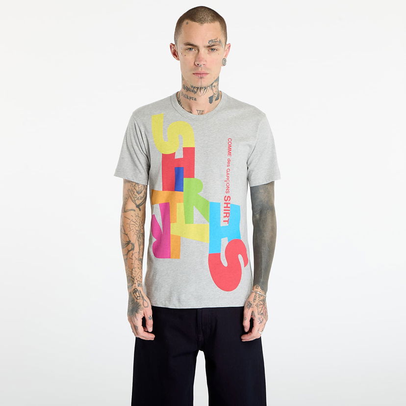 Tričko COMME des GARÇONS Comme des Garçons SHIRT T-Shirt With Graphic Print Šedá | FP-T004-W25 Top Grey