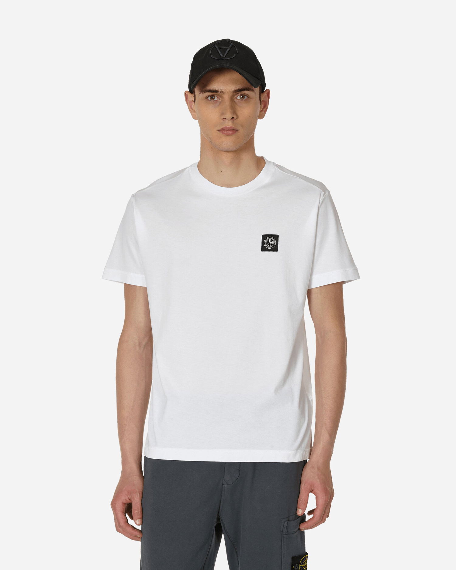 Tričko Stone Island Garment Dyed Logo Biela | 791524113 A0001, 1