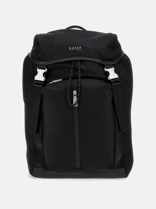 Saffiano-Detail Backpack