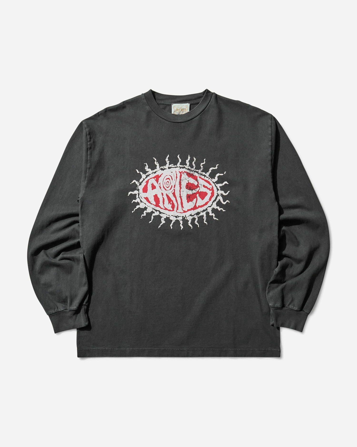 Tričko Aries Grunge Faded Longsleeve T-Shirt Čierna | AR6002604 Black, 1