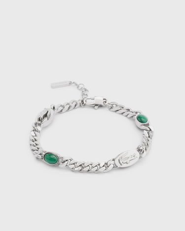 Náramok Lacoste Chain Bracelet with Crocodile Emblems and Oval Inlays Metalická | JL127B-041, 0