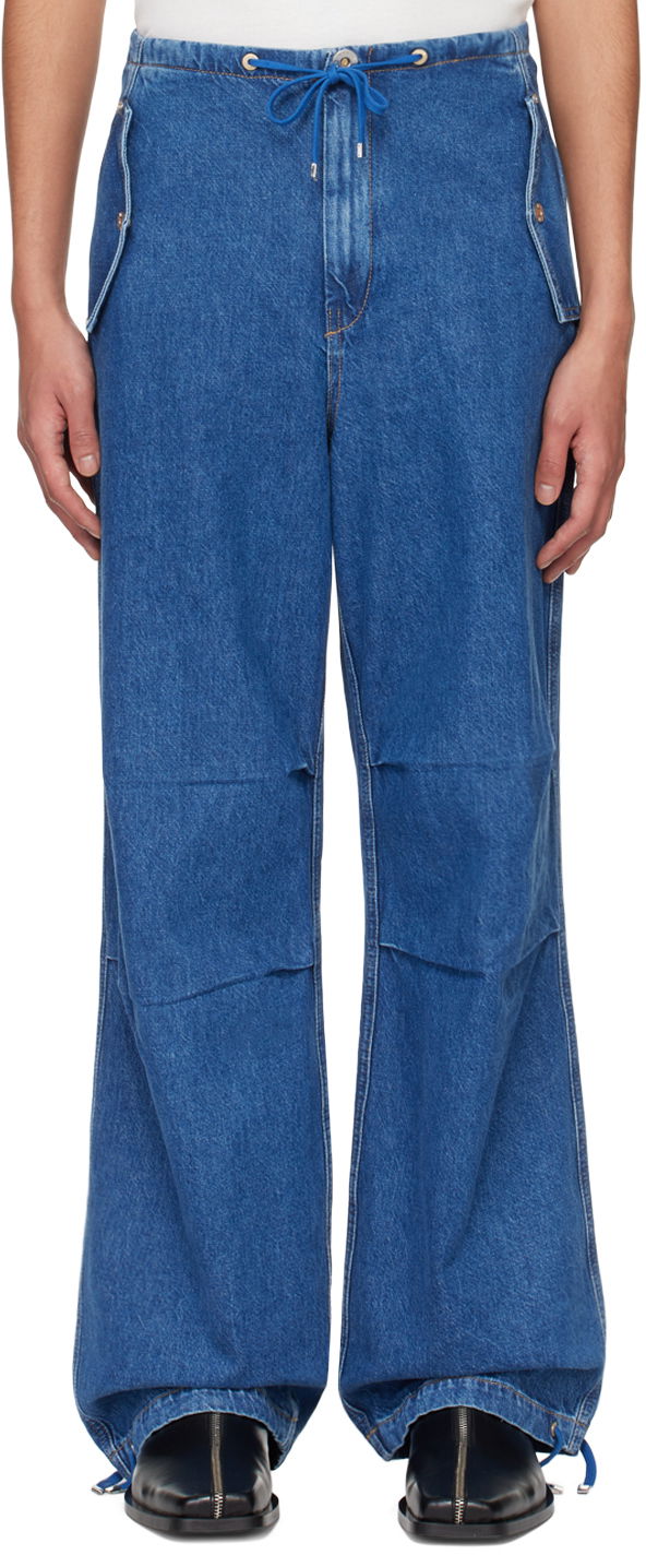 Džínsy Dion Lee Relaxed Fit Drawstring Jeans Modrá | C2174PS24, 0