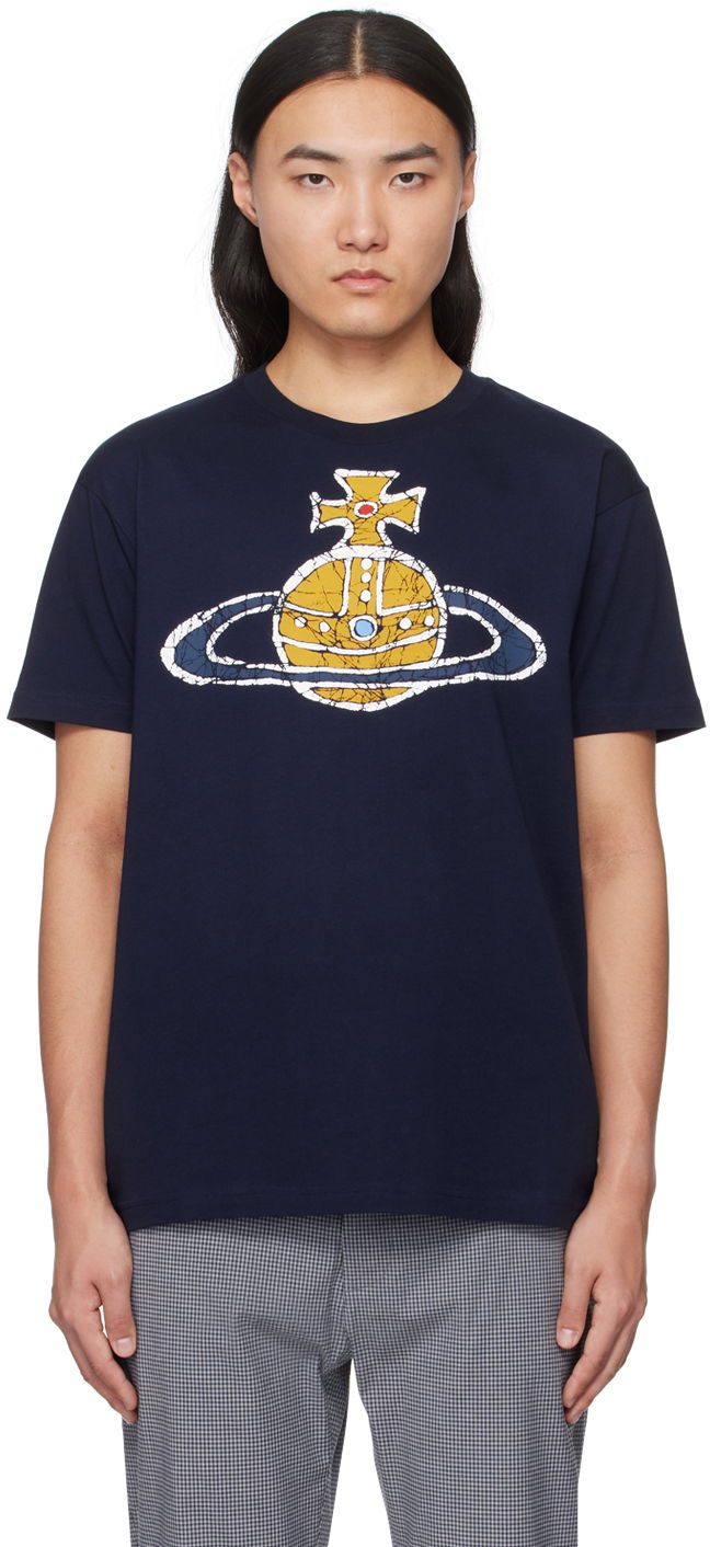 Tričko Vivienne Westwood Time Machine T-Shirt Navy | 3G01001L-J001M-