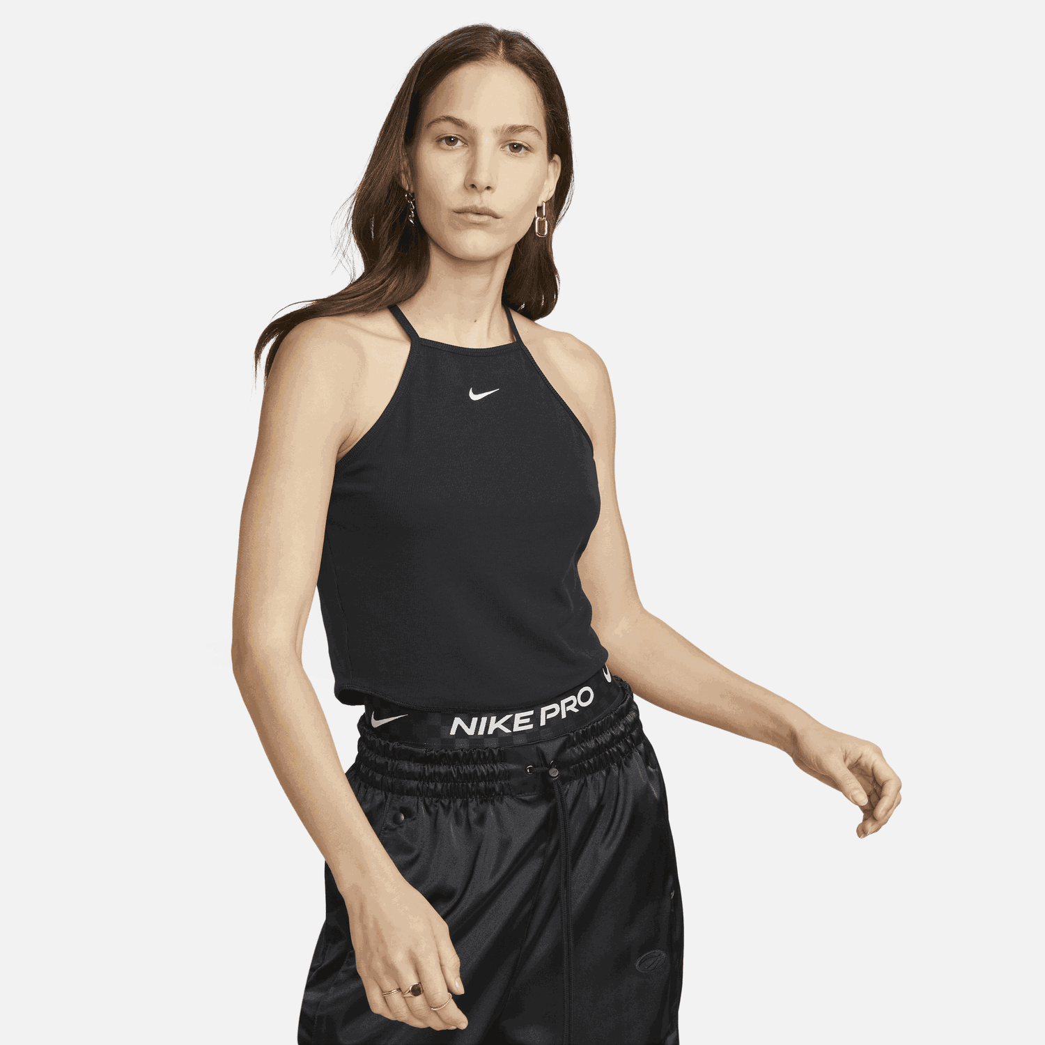 Tielko Nike Sportswear Essentials Ribbed Tank Top Čierna | DV7960-010, 0
