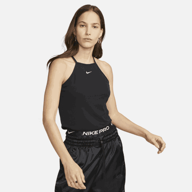 Tielko Nike Sportswear Essentials Ribbed Tank Top Čierna | DV7960-010, 0