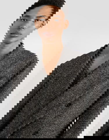 Bunda Dolce & Gabbana Dolce & Gabbana Double-Breasted Chevron Wool Jacket Čierna | G2VT6TFCBAJS8030, 3