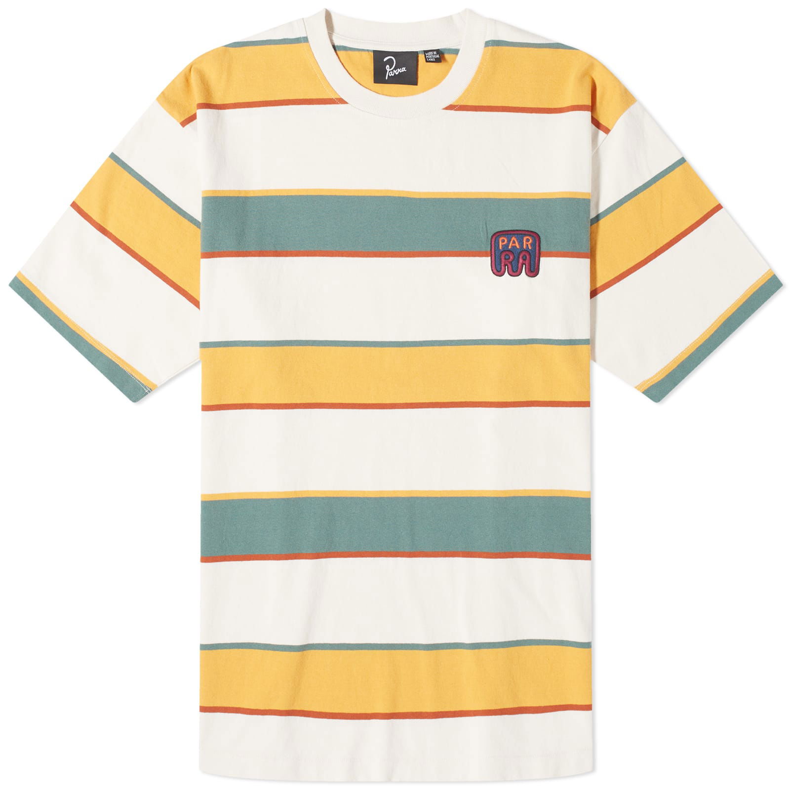 Striped T-Shirt with Logo Patch