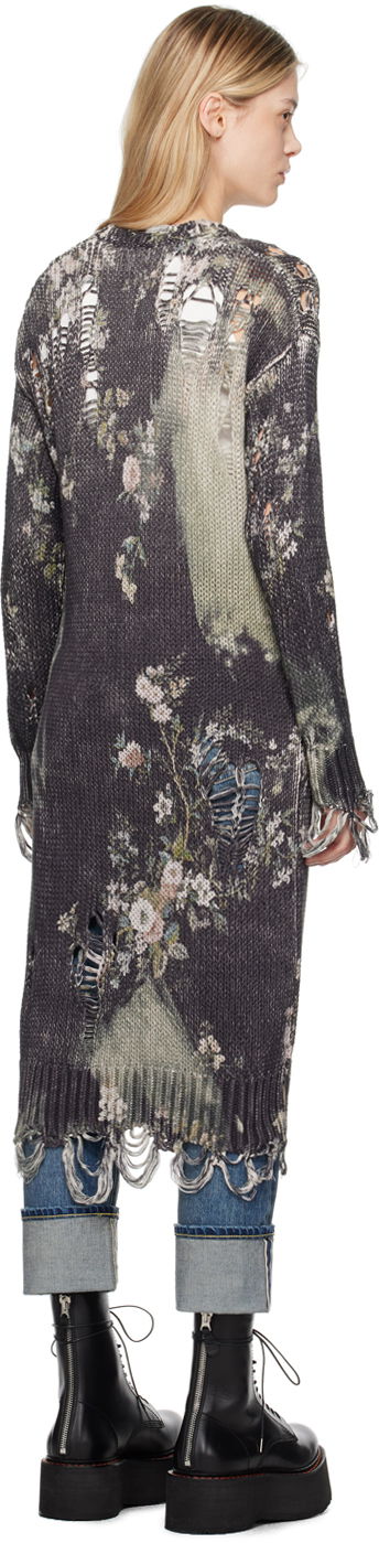 Sveter R13 R13 Distressed Floral Long Cardigan Rôznofarebný | R13WY102-Y165A, 2