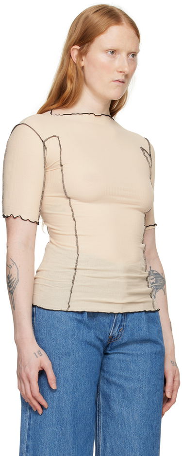 Tričko Baserange Slim 3/4 Sleeve T-Shirt Béžová | TTO3-RB-SU24, 1