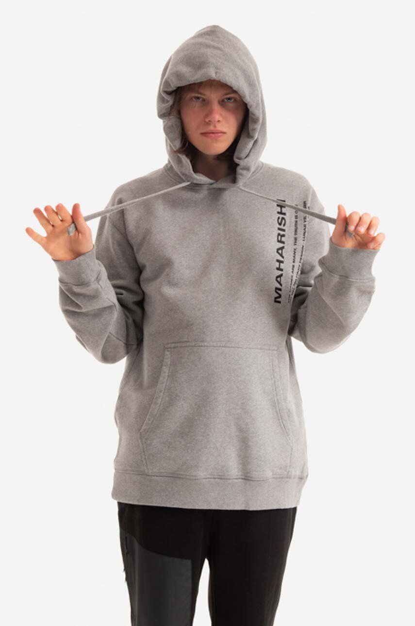 Mikina Maharishi Miltype Hooded Organic Sweat Šedá | 9756.MARL, 0
