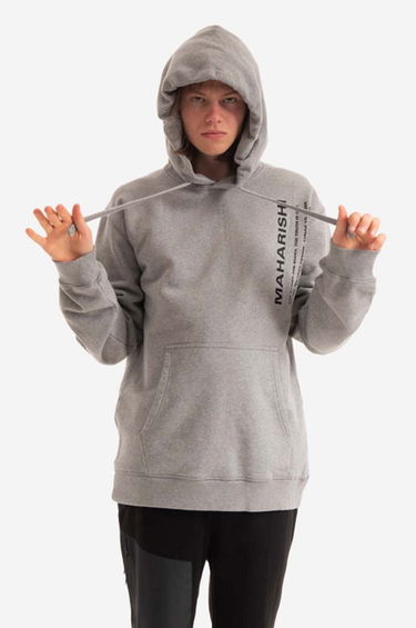 Mikina Maharishi Miltype Hooded Organic Sweat Šedá | 9756.MARL, 0