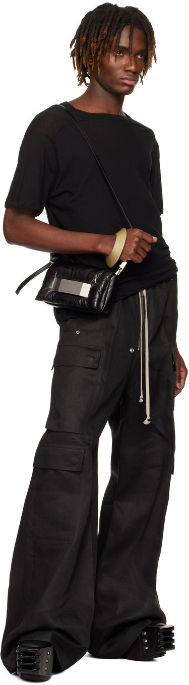 Cargo nohavice Rick Owens Rick Owens Hollywood Cargobela Cargo Pants Čierna | RU01E5339 TWL, 3