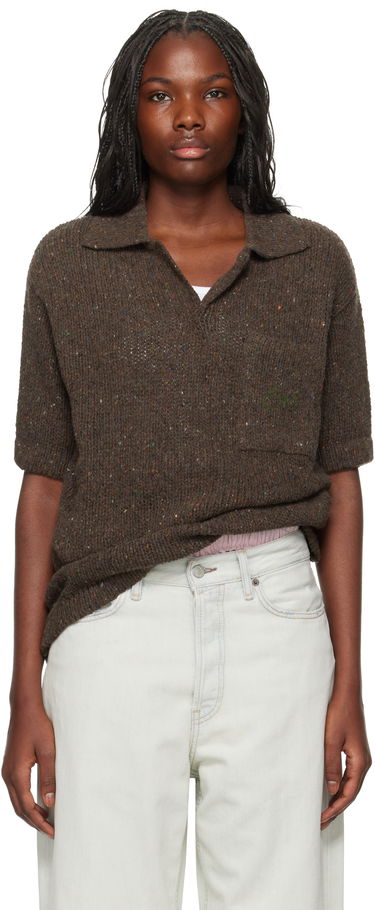 Polo tričko ERL Wool Polo Shirt Hnedá | ERL09N002, 0