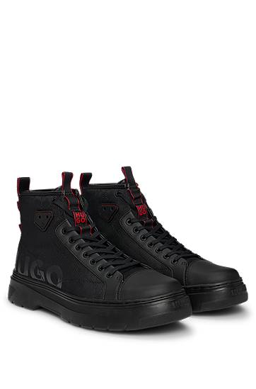 Tenisky a topánky BOSS HUGO Logo High-Top Boots Čierna | 50537065