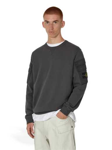 Mikina Stone Island Garment Dyed Double Pocket Šedá | 791560577 V0062