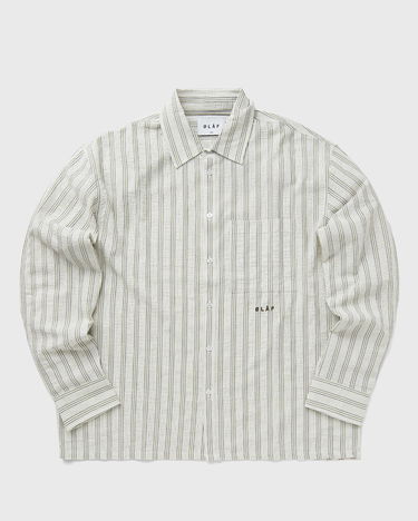Košeľa ØLÅF SEERSUCKER BOXY SHIRT Zelené | M180305-GREEN-STP, 0