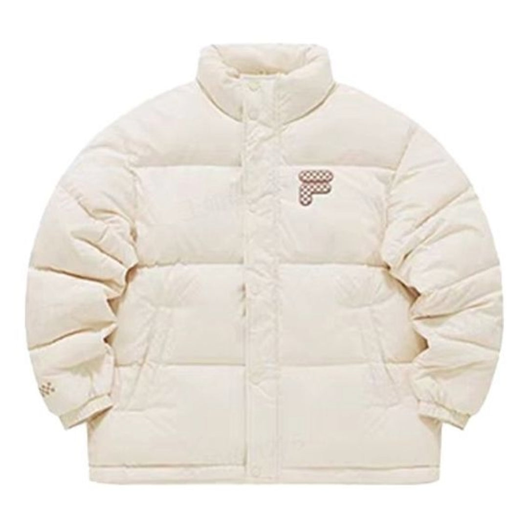 Prešívaná bunda FILA Fusion Logo Printed Down Jacket Biela | T11U343904F-BG, 0