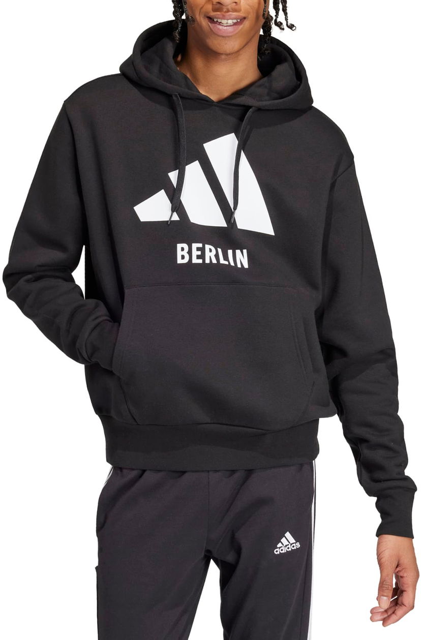 Mikina adidas Originals BERLIN Pullover Hoodie Čierna | iz0393