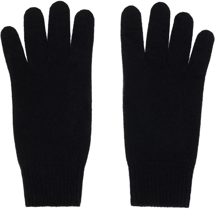 Rukavice The Row The Row Leomarie Knit Gloves Čierna | 10072-Y556