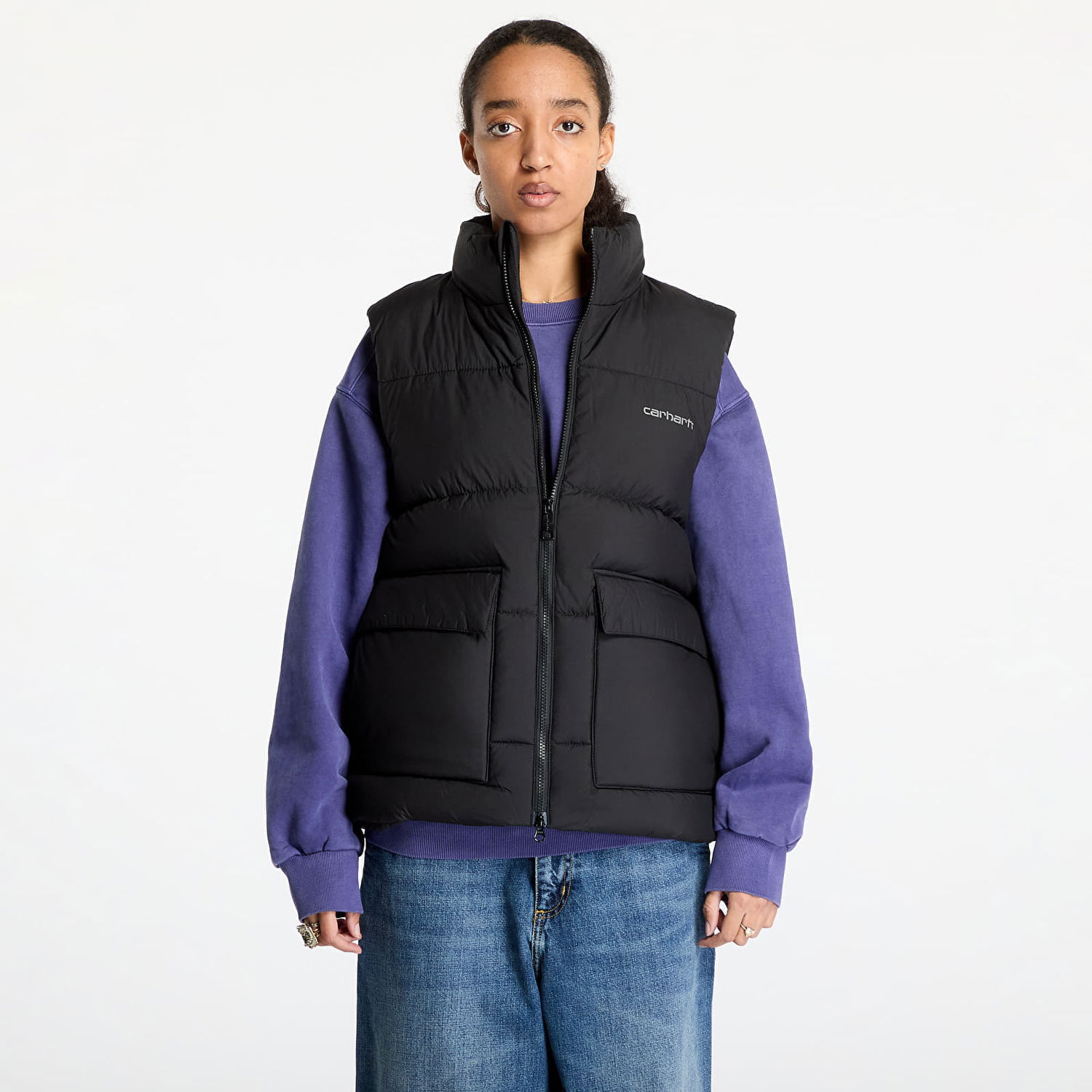 Vesta Carhartt WIP Springfield Vest UNISEX Black/ Misty Grey Čierna | I032265.2DXXX, 1