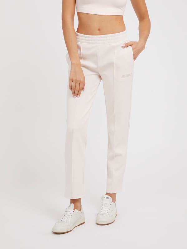 Faux Suede Straight Pants