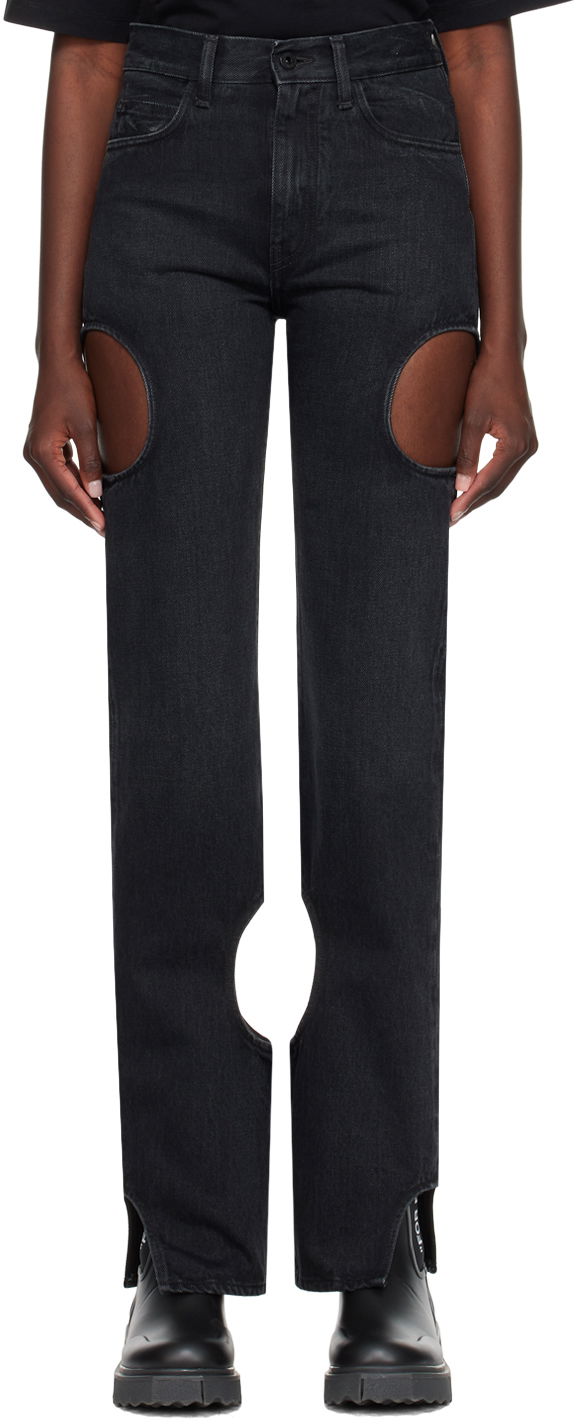 Džínsy Off-White Black Meteor Jeans Čierna | OWYA058F23DEN0021000, 0