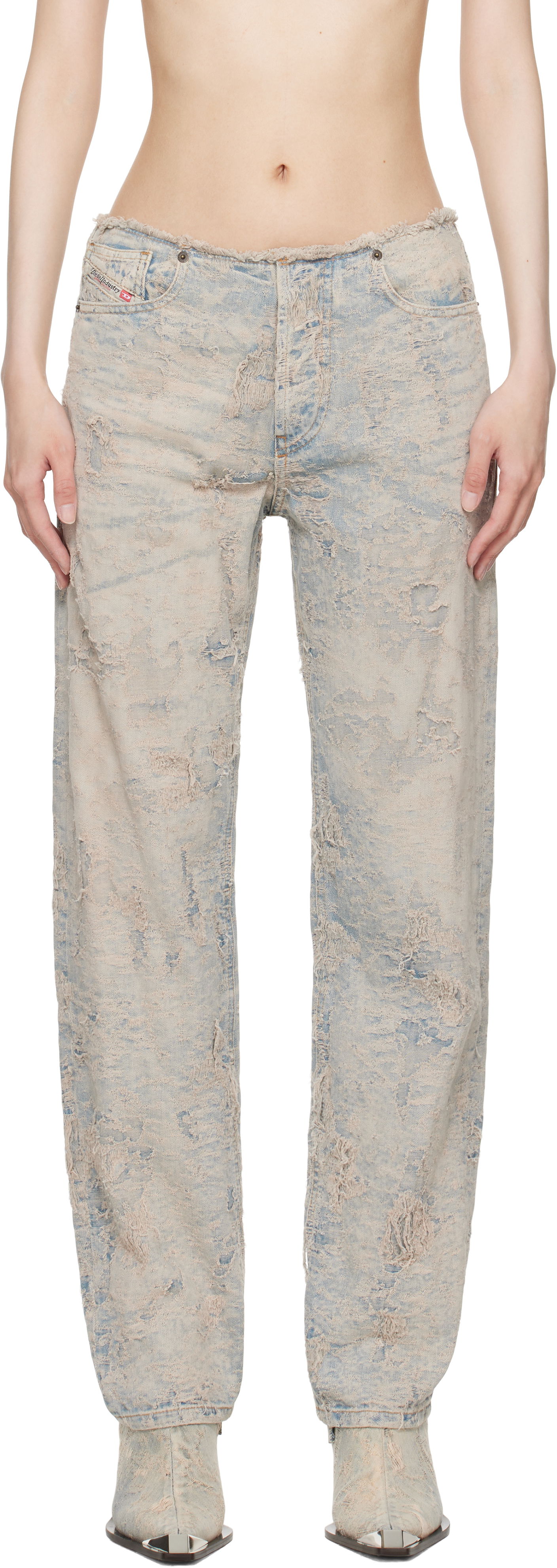 Džínsy Diesel 1988 D-Ark 007y5 Distressed Jeans Modrá | A16489 007Y5, 0