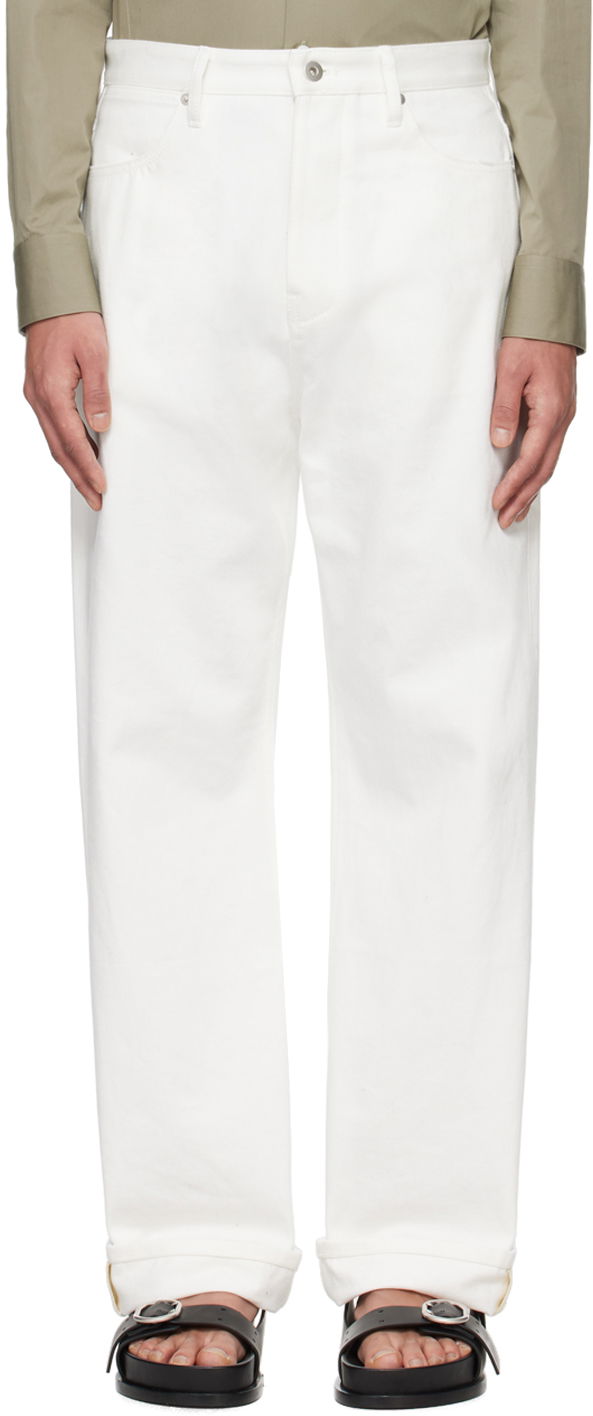 Džínsy Jil Sander Twisted Jeans Biela | J23KA0102_J46544