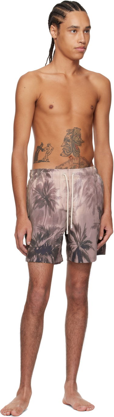 Plavky Palm Angels Palm Angels Sunset Palm Swim Shorts Hnedá | PMFD012S25FAB0026110, 3
