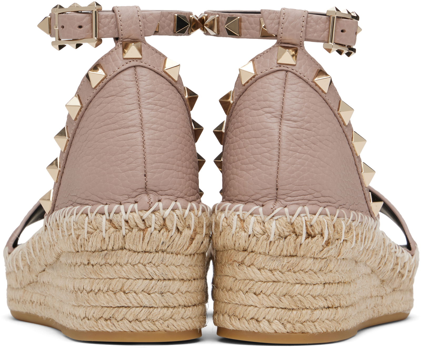 Valentino Garavani Double Rockstud Espadrille Wedge Sandals