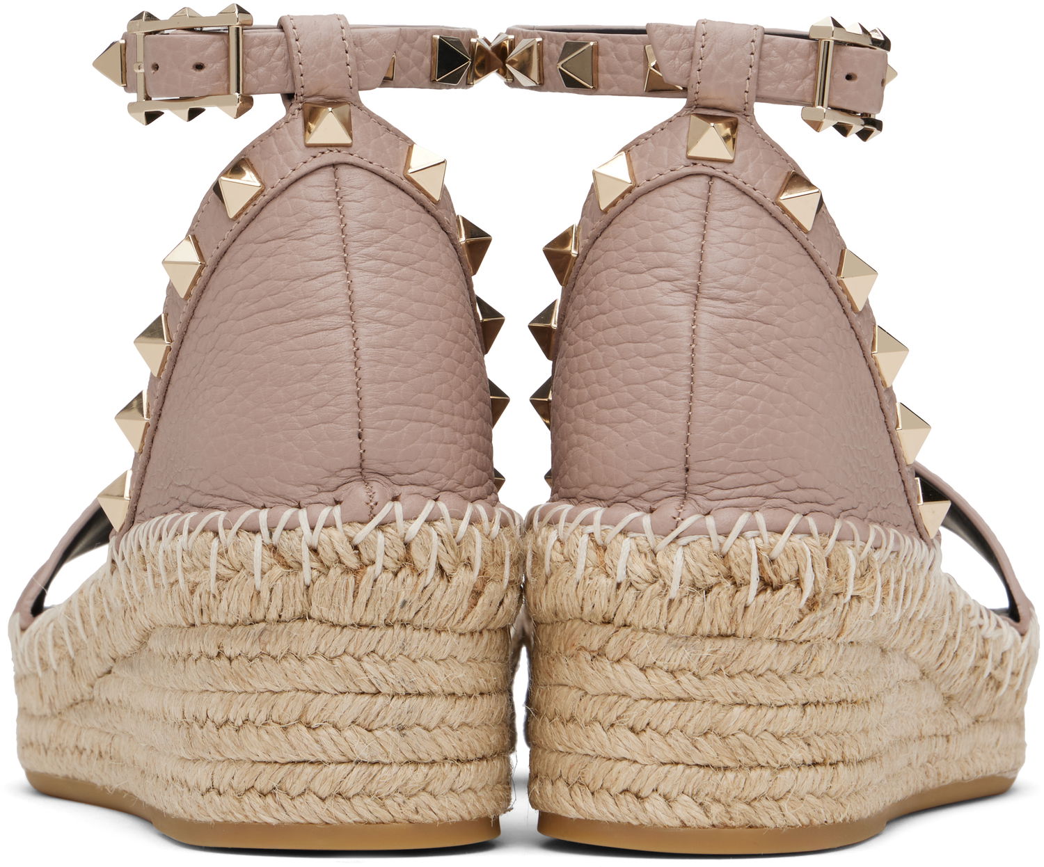 Starostlivosť o obuv Valentino Valentino Garavani Double Rockstud Espadrille Wedge Sandals Ružová | 6W2S0HB1VTO, 1