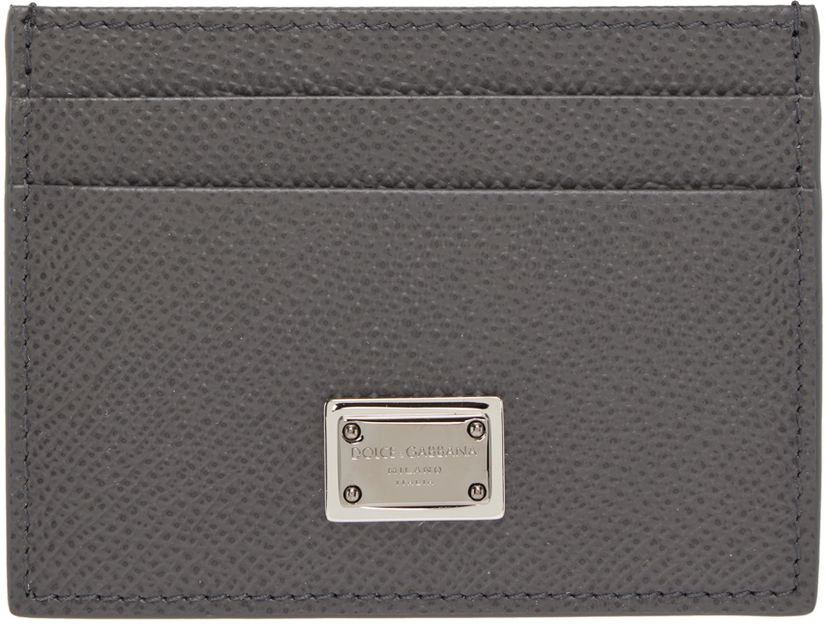 Peňaženka Dolce & Gabbana Black Logo Plaque Card Holder Čierna | BP0330AG219