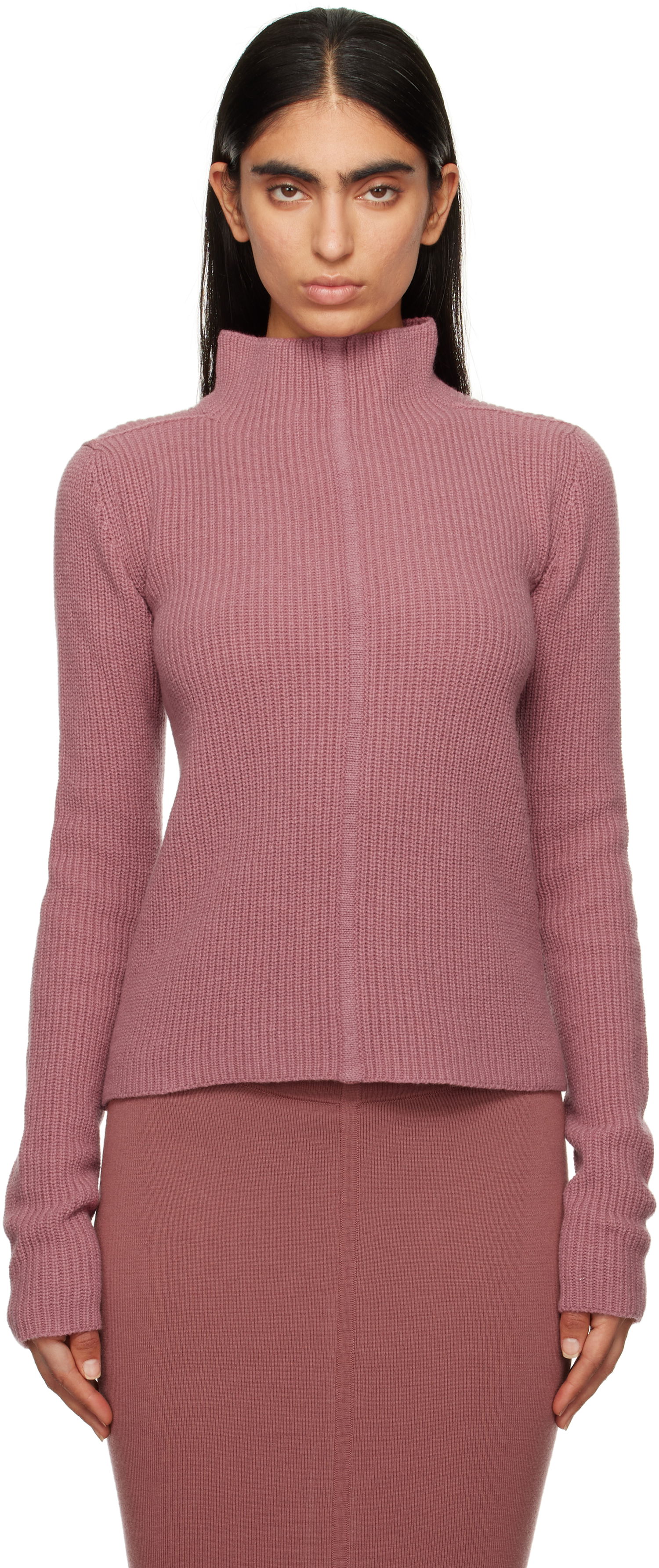 Sveter Rick Owens Porterville Headon Lupetto Turtleneck Sweater Ružová | RO02D3676 WSBRL, 0