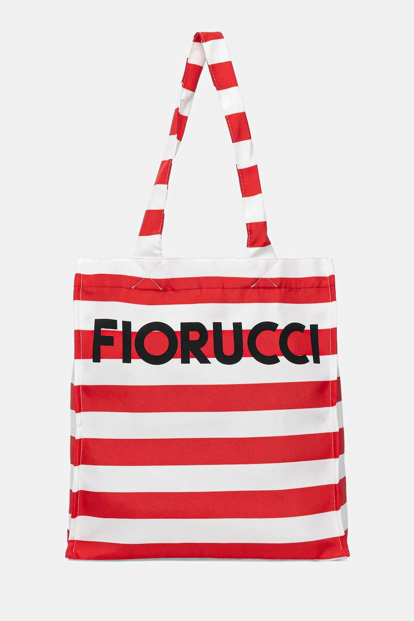 Tote bag Fiorucci Fiorucci Logo Print Nylon Tote Bag Červená | W02FPABA275NY01RD02