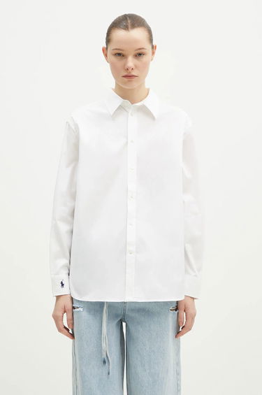 Košeľa Polo by Ralph Lauren Polo Ralph Lauren Relaxed Fit Long Sleeve Button-Down Shirt Biela | 211968219, 0