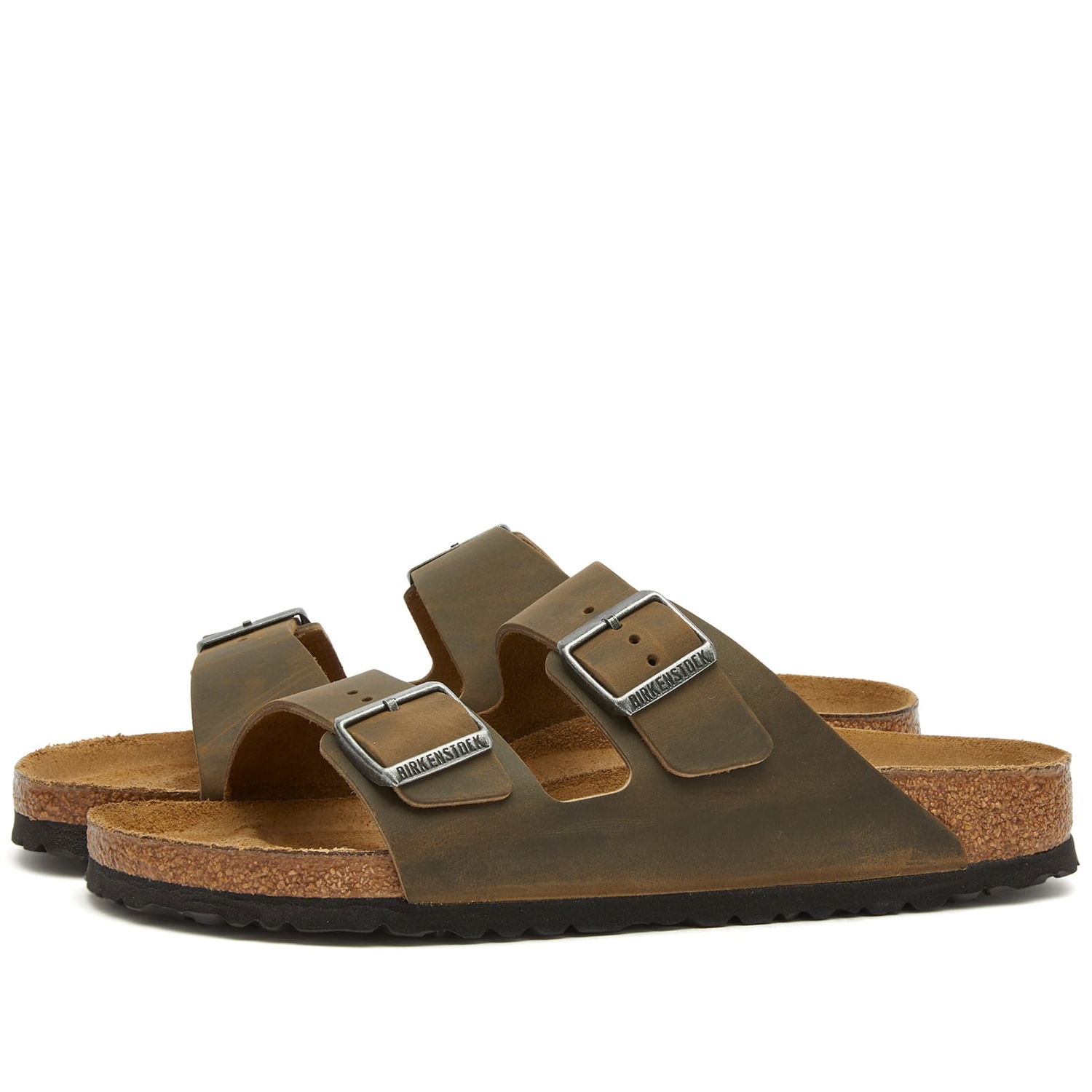 Tenisky a topánky Birkenstock Arizona in Faded Khaki Oiled Leather, Size UK 2.5 | END. Clothing Hnedá | 1027039, 0