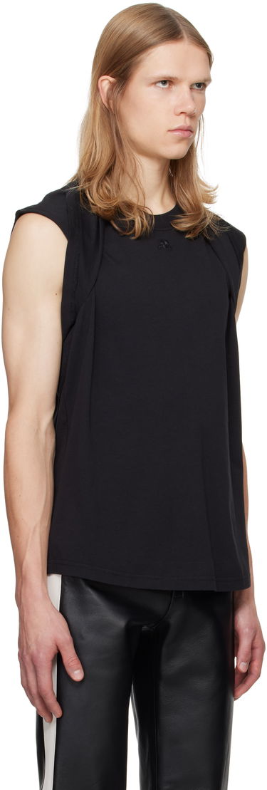 Tielko Courrèges Courrèges Draped Tank Top Čierna | 324JDE081JS0107, 1