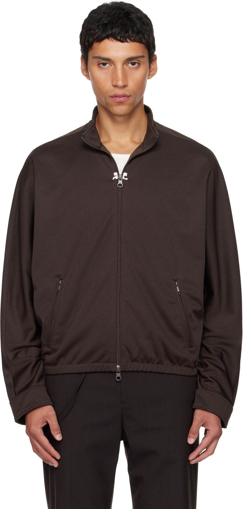Bunda Courrèges Courrèges Interlock Tracksuit Jacket Hnedá | 325JVE134JS0250
