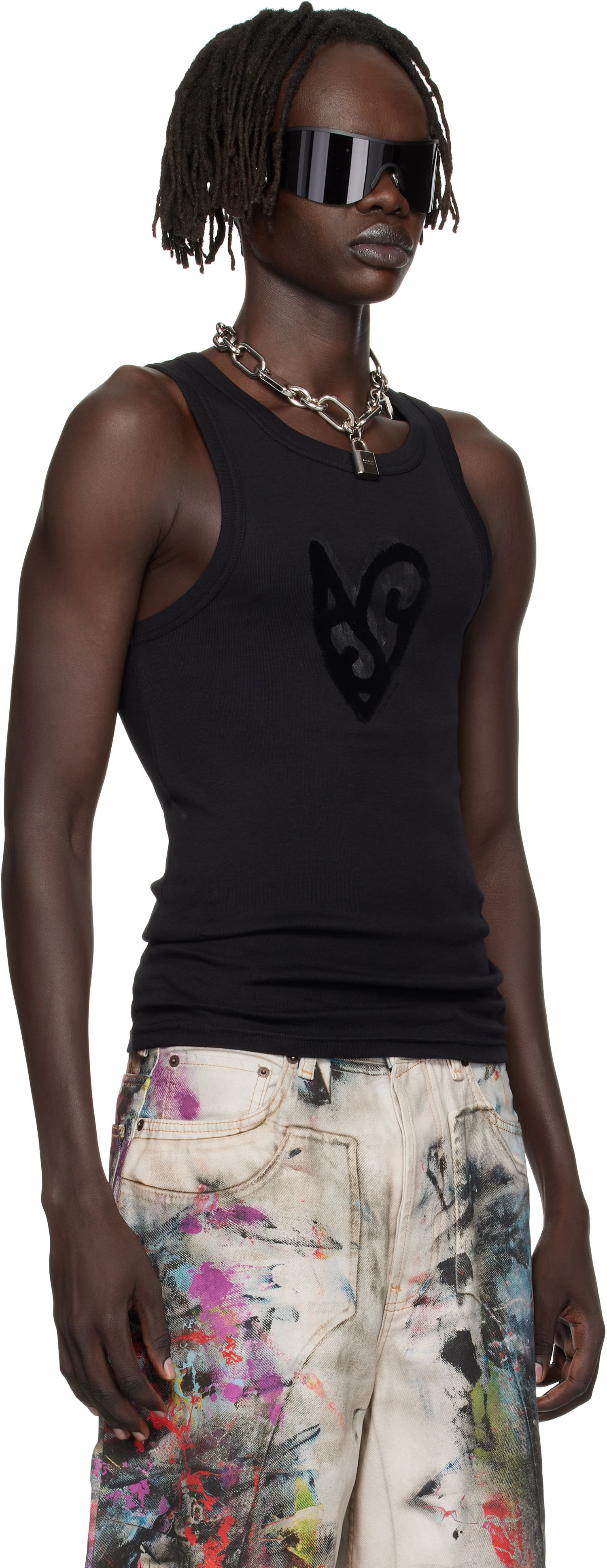 Tielko Acne Studios Acne Studios Logo Tank Top Čierna | CL0358-, 1